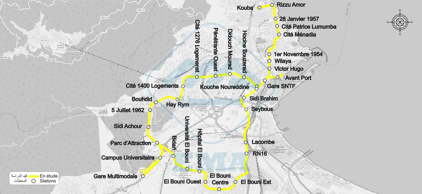Projet de réalisation d'un Tramway dans la ville d'Annaba