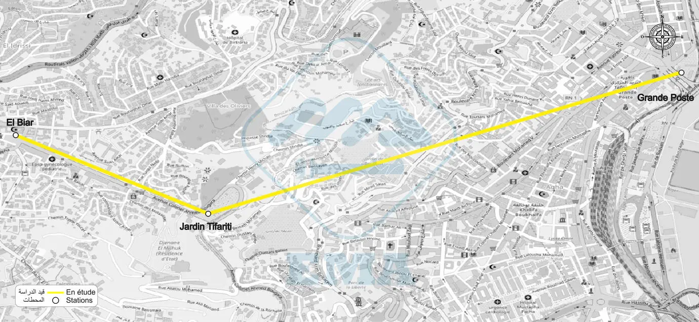 Projet d'étude  d'un Système de transport par câble reliant La Grande Poste vers El Biar
