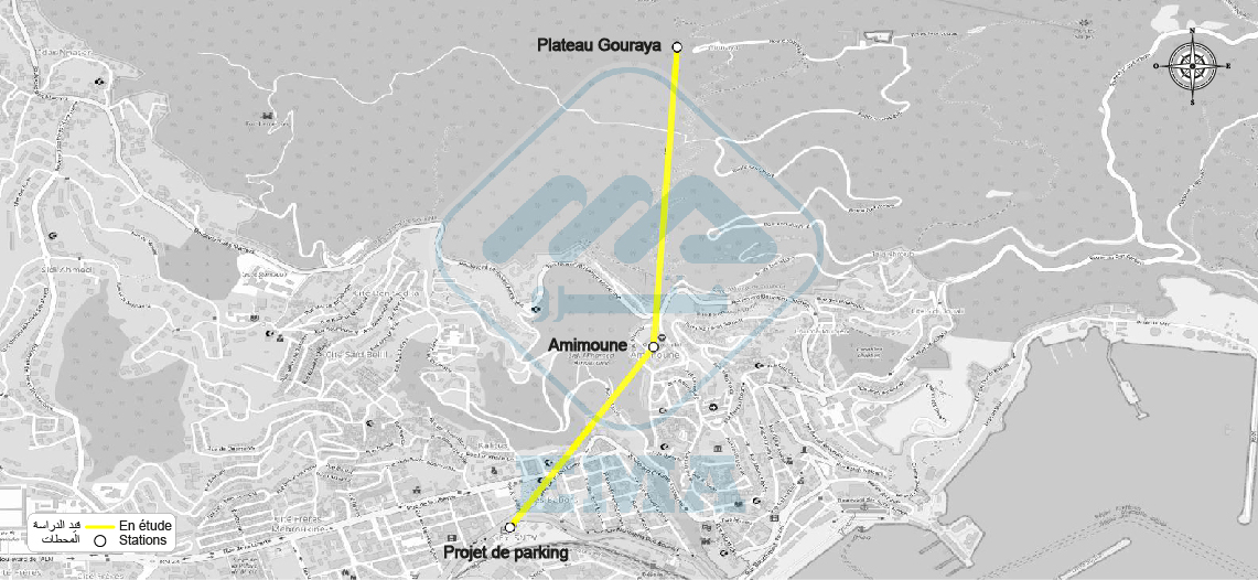 Projet d'étude pour la réalisation d'un système de Transport par Câble dans la ville de Béjaia